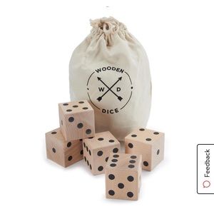 Wooden Oversized Dice Set